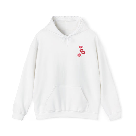 Kiss Mark Hoodie - Minimal Red Lip Print