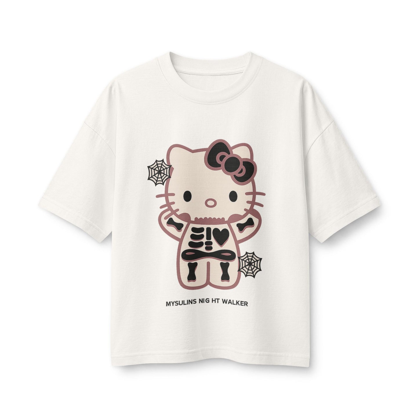 Hello Kitty Skeleton Tee — Cute Halloween Graphic Women's Shirt