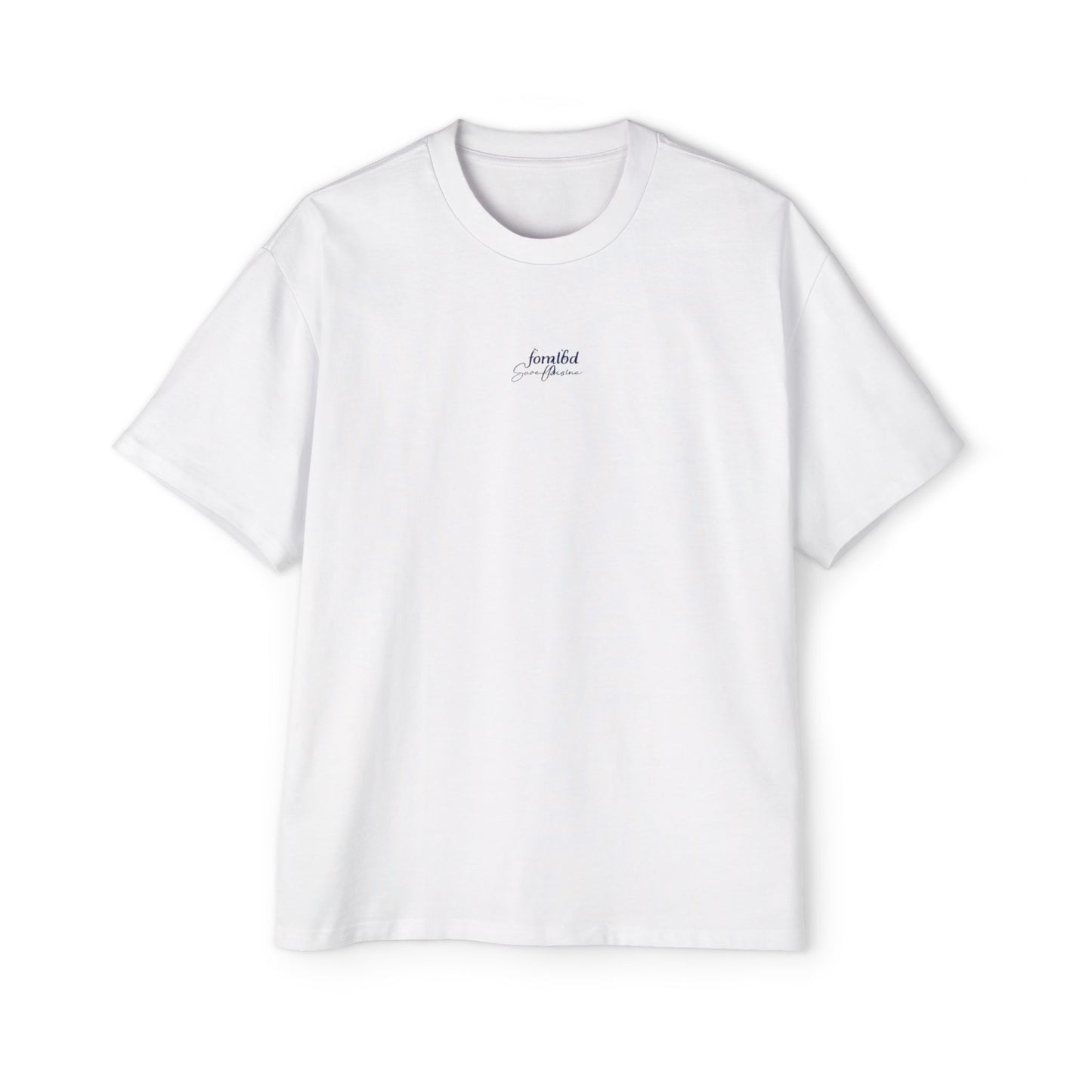 Oversized Tee — Blue Ink Number 7 Graphic
