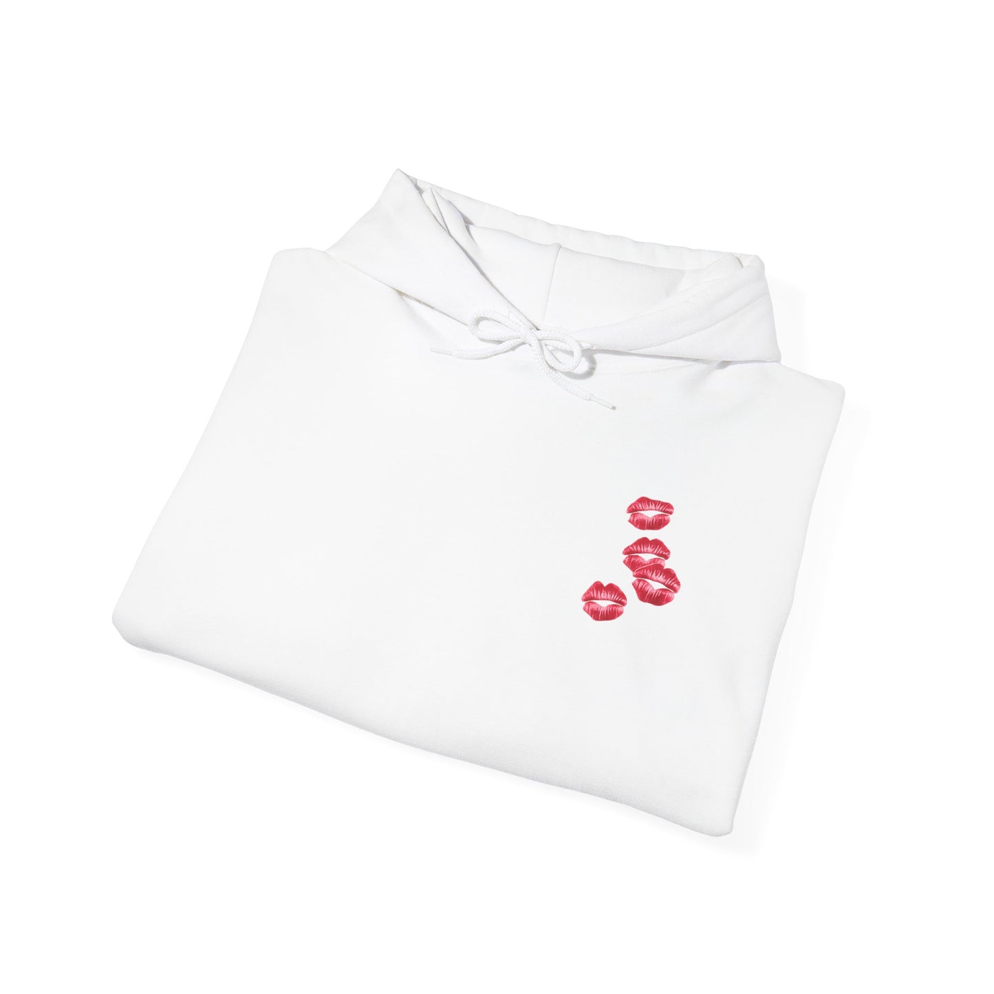 Kiss Mark Hoodie - Minimal Red Lip Print