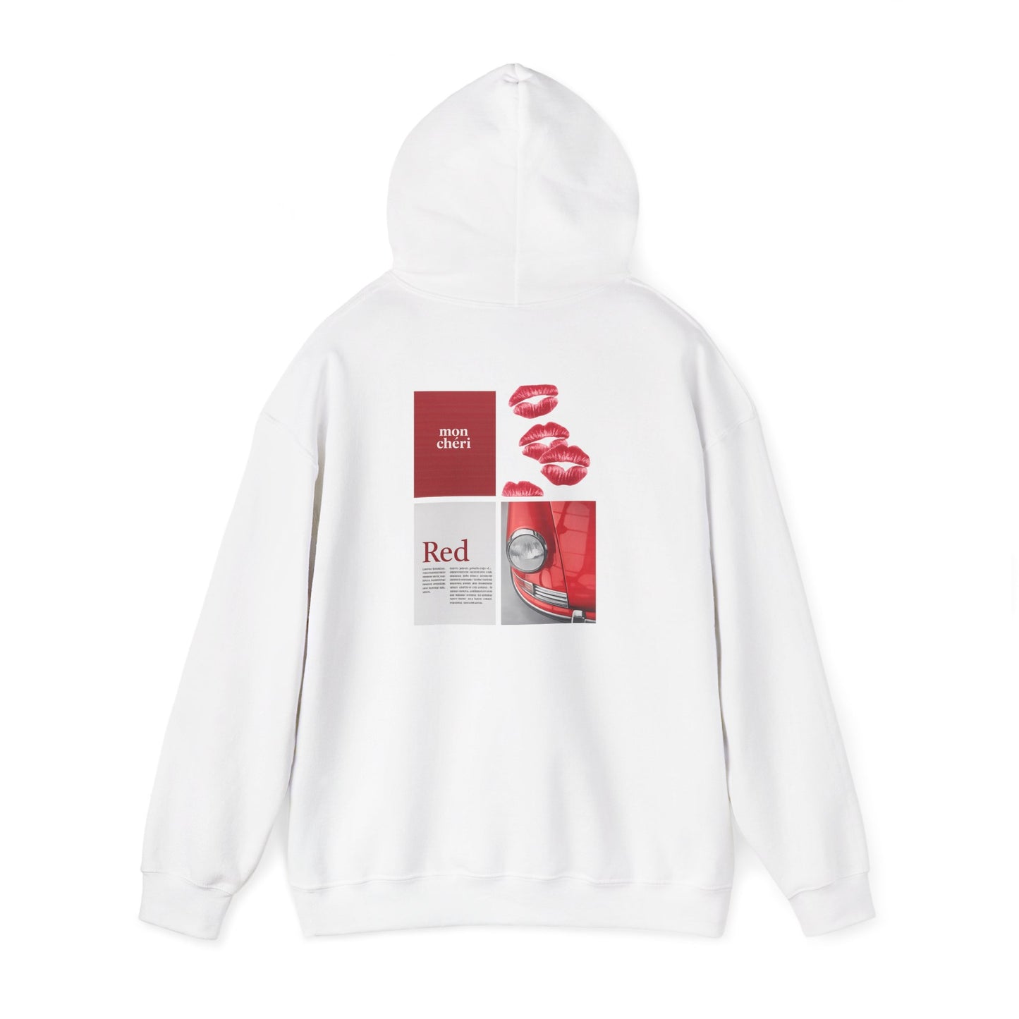 Kiss Mark Hoodie - Minimal Red Lip Print