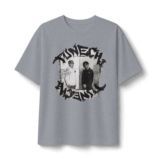 Vintage Band Photo Tee — Grunge Circle  T‑Shirt