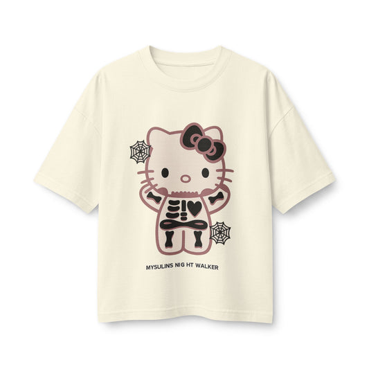 Hello Kitty Skeleton Tee — Cute Halloween Graphic Women's Shirt