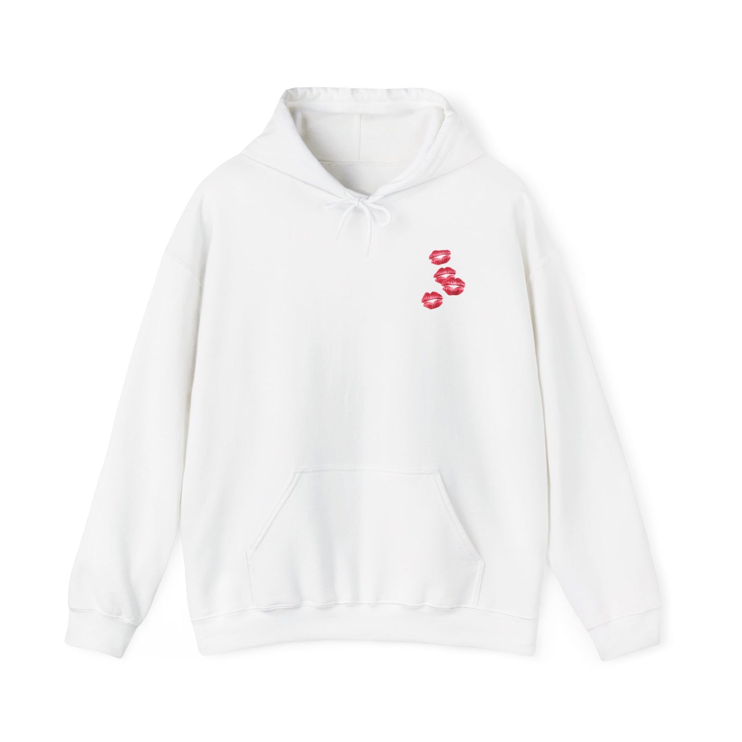 Kiss Mark Hoodie - Minimal Red Lip Print