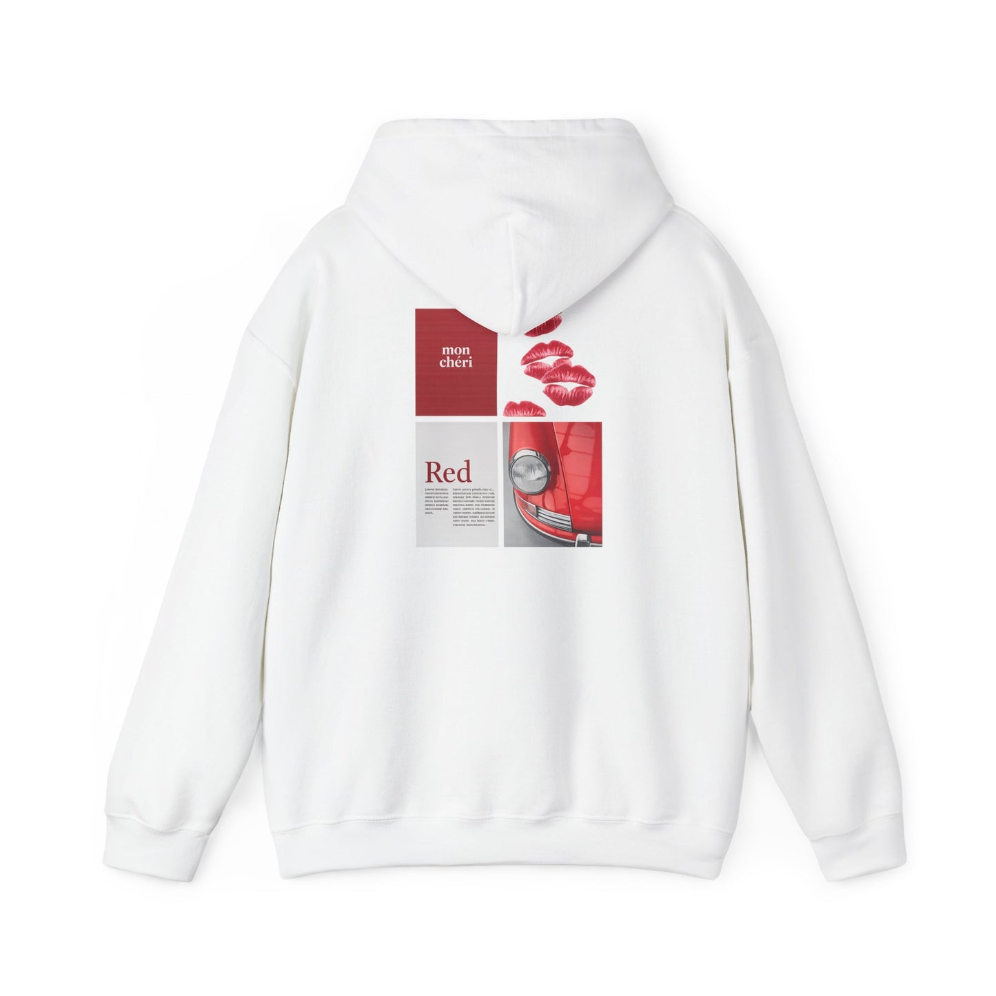 Kiss Mark Hoodie - Minimal Red Lip Print